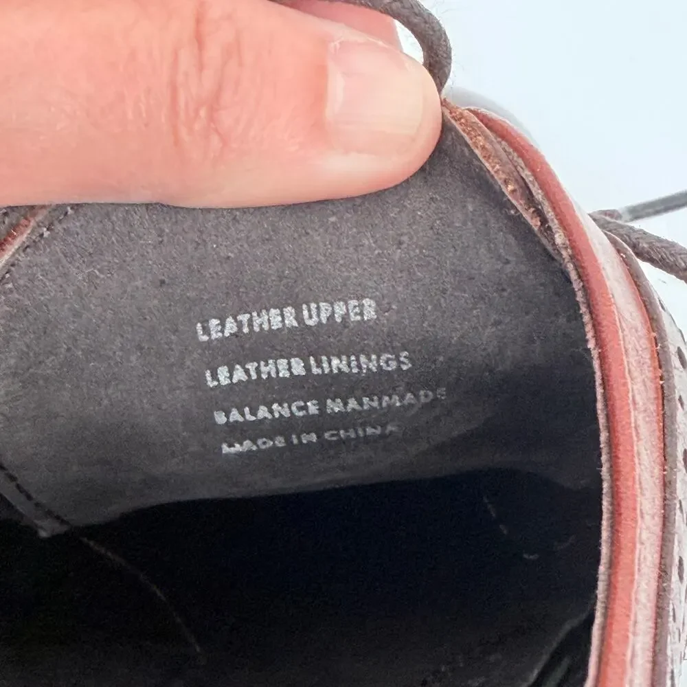Stacy‎ Adams Dickinson Mens Leather Shoes CapToe Oxford Cognac 10.5M 25066-221